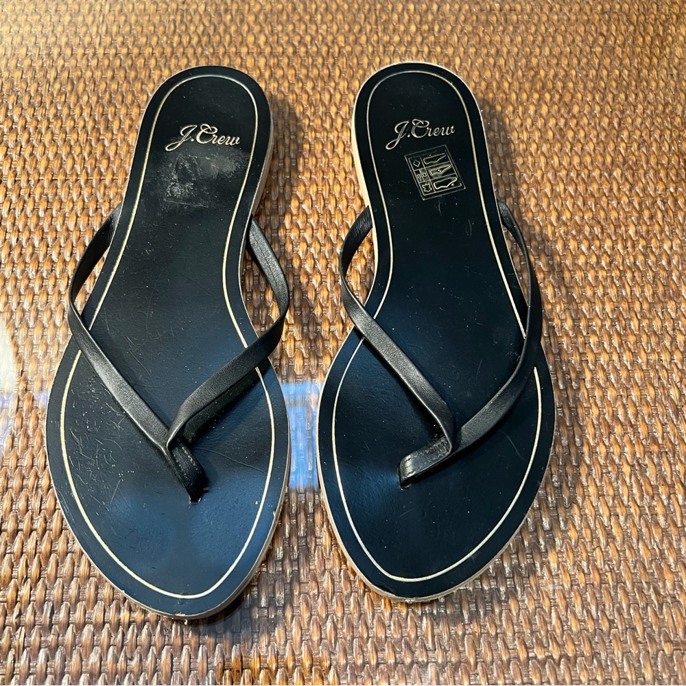 J. Crew flip flops.